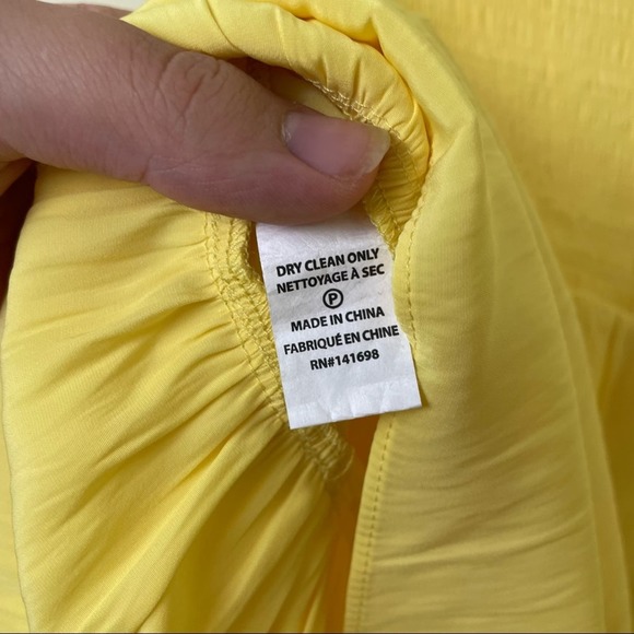 NWT Ramy Brook Alison Smocked-Waist Tiered Mini Skirt Yellow Size Small - Picture 13 of 14